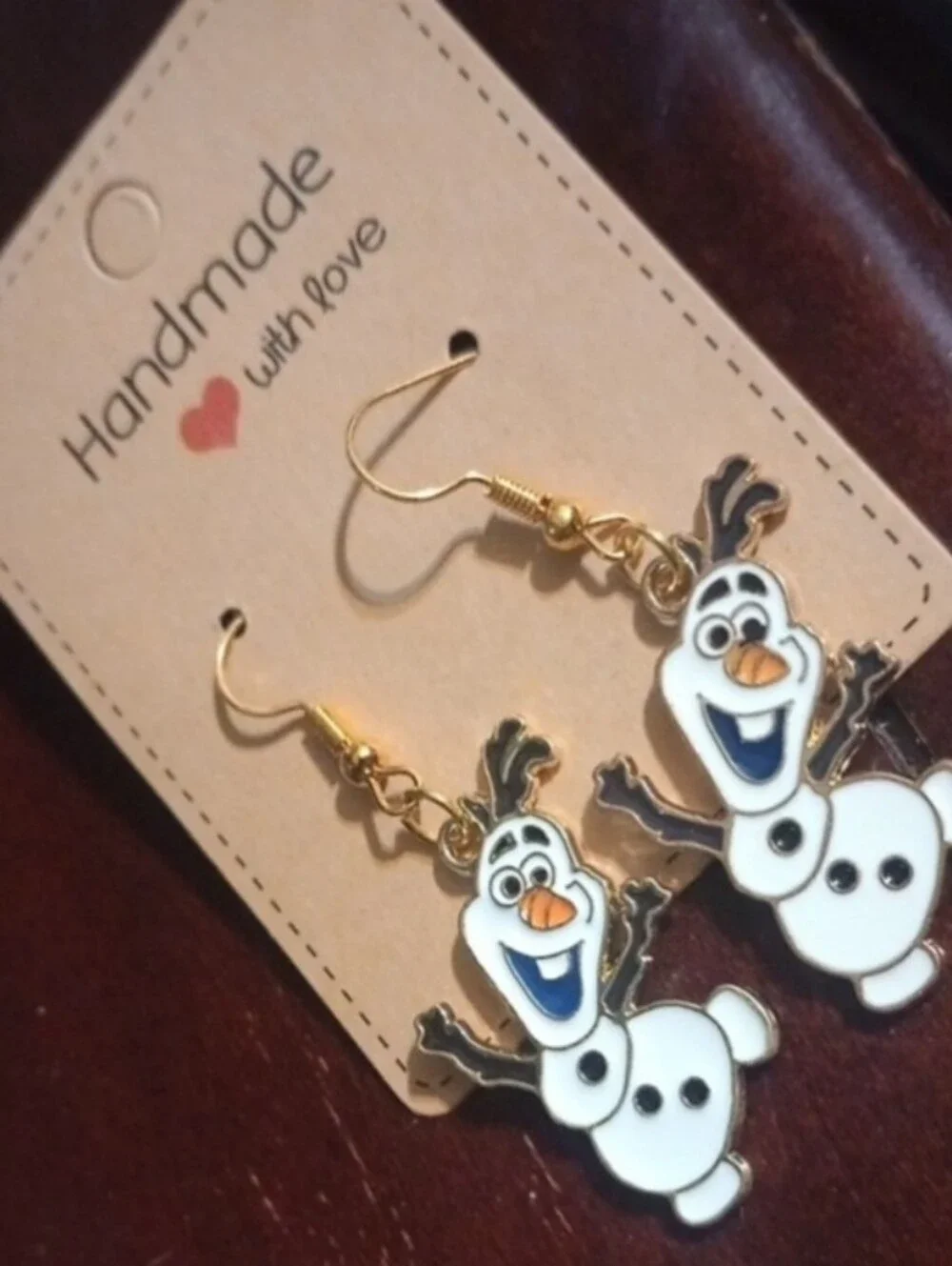 $8 Each Or Bundle 5/$20 Me Box- Handmade White Olaf Inspired Snowman Earrings